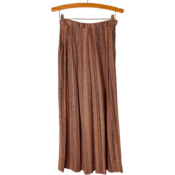 H&M orange black wide leg dot stripe high waisted crop pants 4 - Picture 1 of 8